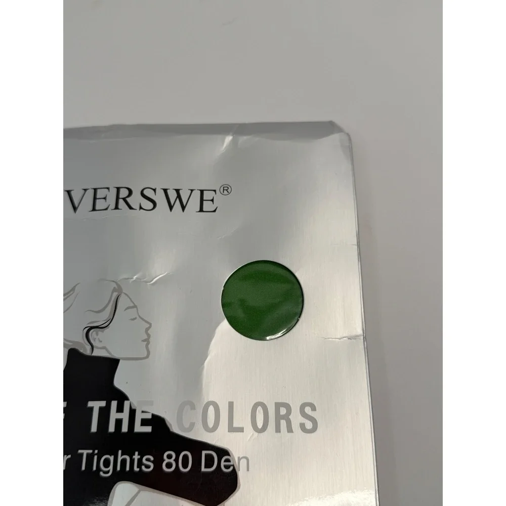 EVERSWE‎ Women Clover Green Microfiber Tights 80 Den Opaque Extra Soft XXL/XXXL